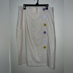 Eva Mendes New York Skirt with Button Accents